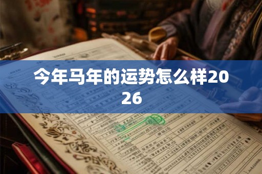 今年马年的运势怎么样2026