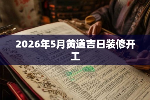 2026年5月黄道吉日装修开工