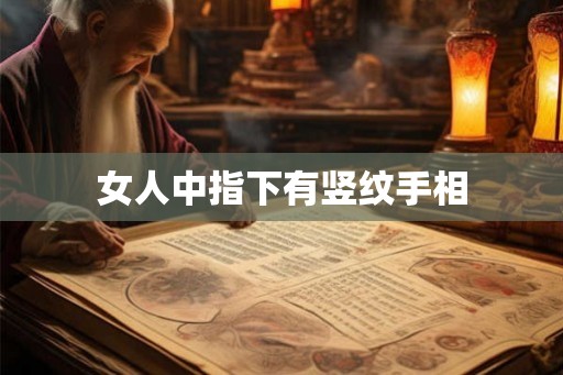 女人中指下有竖纹手相