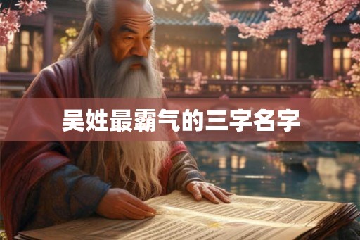 吴姓最霸气的三字名字