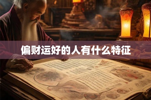 偏财运好的人有什么特征