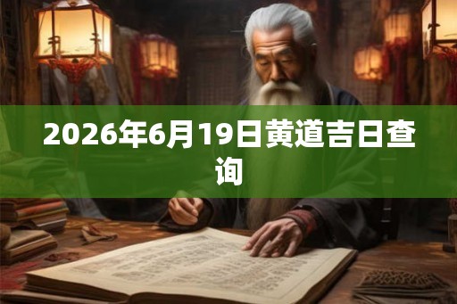 2026年6月19日黄道吉日查询