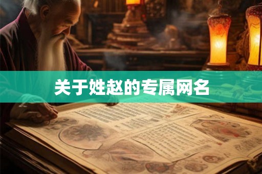 关于姓赵的专属网名