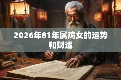 2026年81年属鸡女的运势和财运