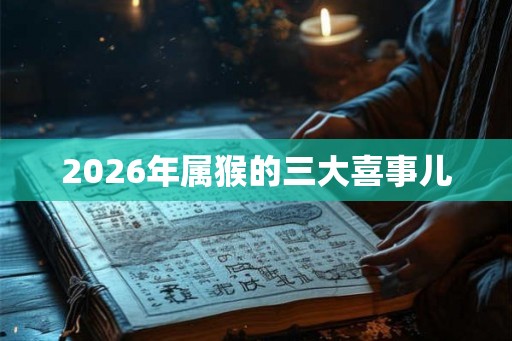 2026年属猴的三大喜事儿