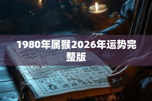 1980年属猴2026年运势完整版