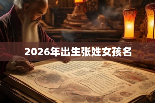 2026年出生张姓女孩名