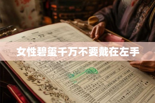 女性碧玺千万不要戴在左手 女性碧玺千万不要戴在左手