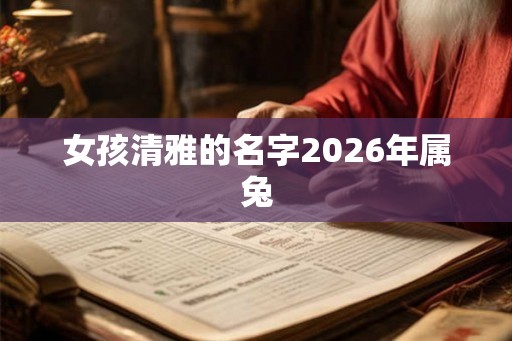 女孩清雅的名字2026年属兔
