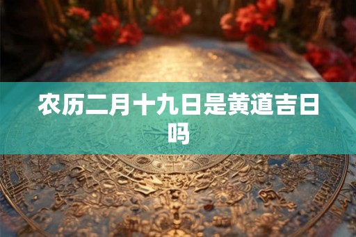 农历二月十九日是黄道吉日吗