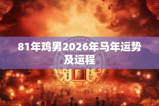 81年鸡男2026年马年运势及运程