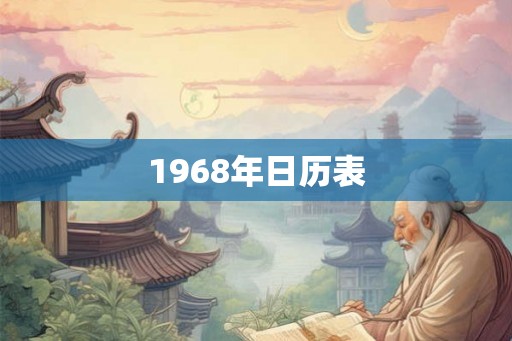 1968年日历表