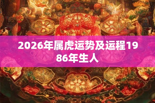 2026年属虎运势及运程1986年生人