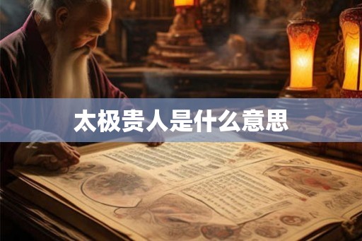 太极贵人是什么意思