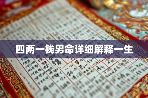 四两一钱男命详细解释一生 四两一钱男命详细解释一生
