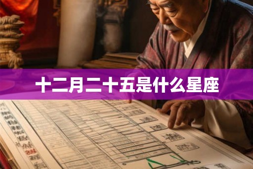 十二月二十五是什么星座