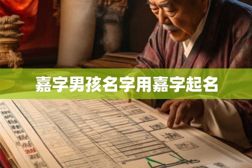 嘉字男孩名字用嘉字起名