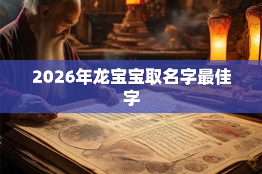 2026年龙宝宝取名字最佳字