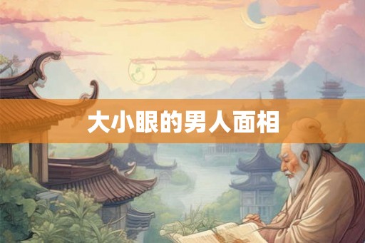 大小眼的男人面相