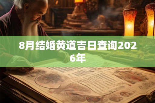 8月结婚黄道吉日查询2026年 8月结婚黄道吉日查询2026年
