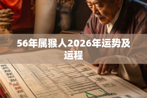 56年属猴人2026年运势及运程