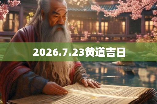 2026.7.23黄道吉日