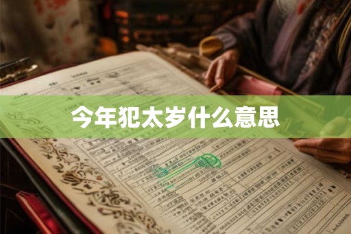 今年犯太岁什么意思