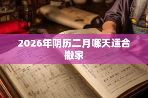 2026年阴历二月哪天适合搬家