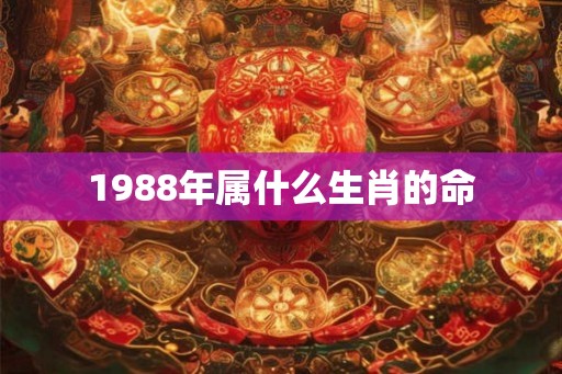 1988年属什么生肖的命