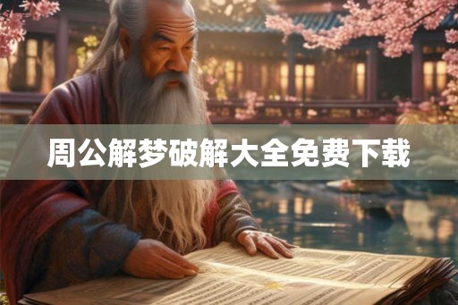 周公解梦破解大全免费下载