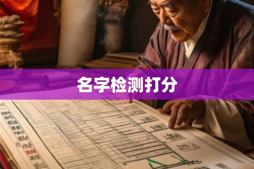 名字检测打分