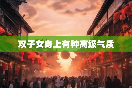 双子女身上有种高级气质