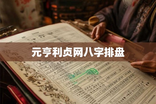 元亨利贞网八字排盘