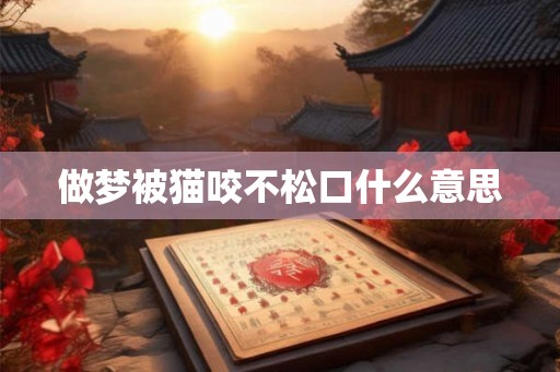 做梦被猫咬不松口什么意思
