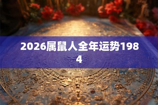 2026属鼠人全年运势1984