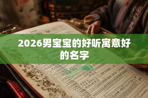 2026男宝宝的好听寓意好的名字