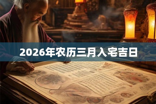 2026年农历三月入宅吉日 2026年农历三月入宅吉日