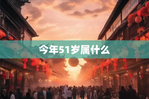 今年51岁属什么