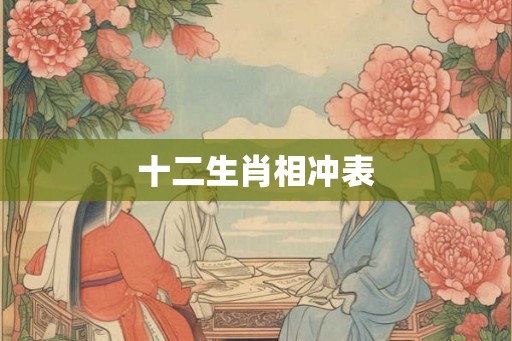 十二生肖相冲表