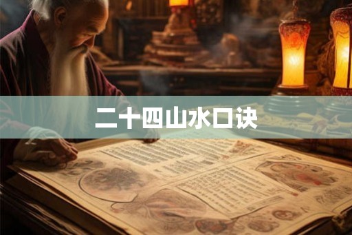 二十四山水口诀