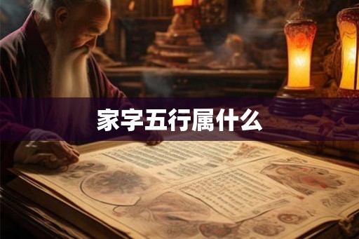 家字五行属什么