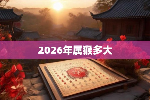 2026年属猴多大