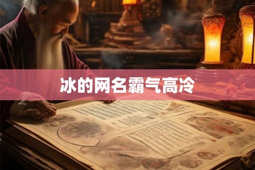 冰的网名霸气高冷