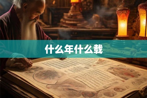 什么年什么载