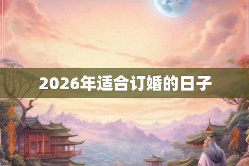 2026年适合订婚的日子