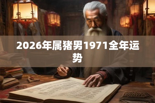 2026年属猪男1971全年运势 2026年属猪男1971全年运势