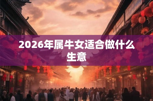 2026年属牛女适合做什么生意 2026年属牛女适合做什么生意