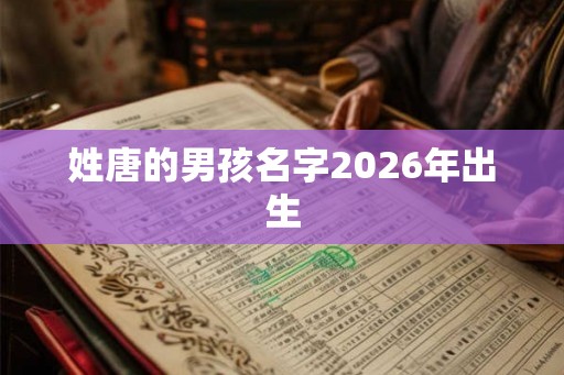 姓唐的男孩名字2026年出生