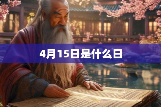 4月15日是什么日
