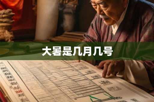 大暑是几月几号